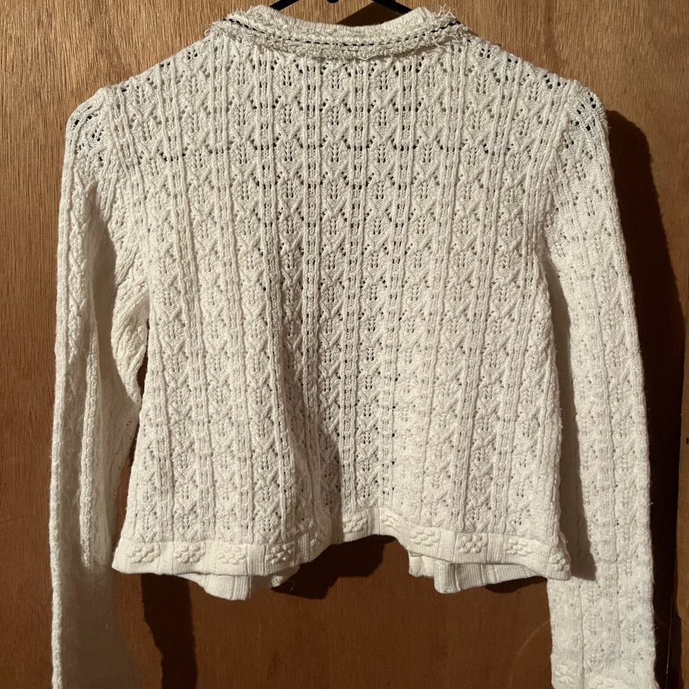 White House Black Market Ivory Knit Sweater - Picture 2 of 4